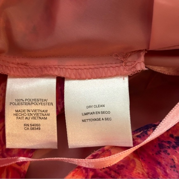 Jones Wear Maxi Pink Layers Chiffon Bias Cut Paisley Print Dress Sz:12 Y2K - Picture 9 of 10